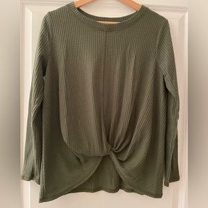 Jackson Rowe Olive Green Waffle Top